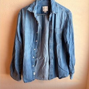 American Eagle Outfitters Light Blue Denim Shirt